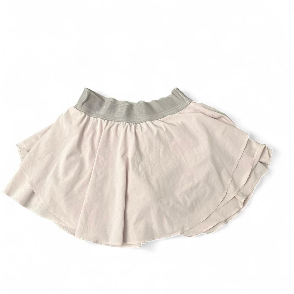 lululemon athletica Light Pink Layered Mini Skirt with Gray Waistband